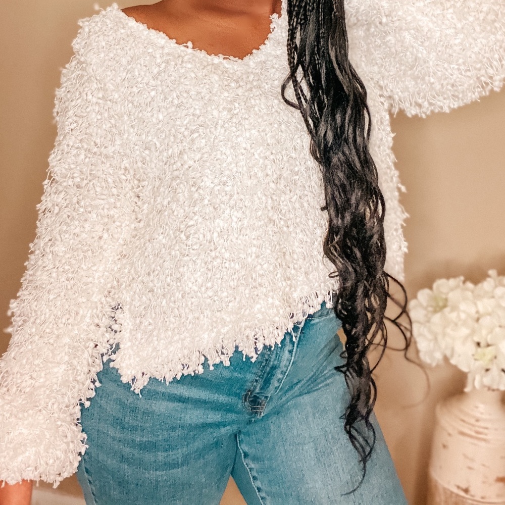 Textured Crop Sweater
